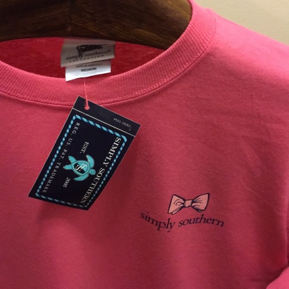 NWT! Long Sleeve Simply Southern Pink Shirt - Picture 4 of 8